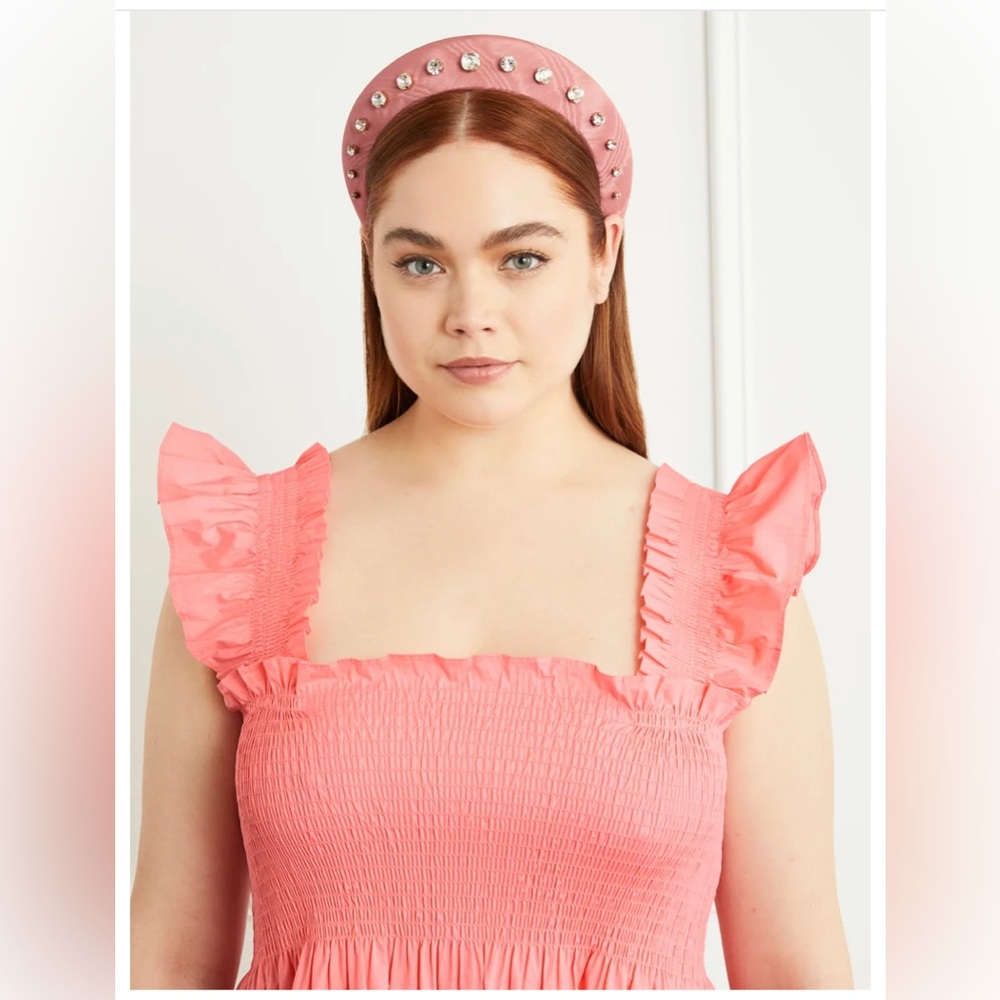 Hill House Jeweled Halo Headband in Pink Moire